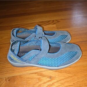 Orthoheel Blue Leather Maryjane Flats Womans Size 7.5